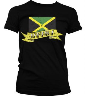Jamaica Flag Jamaican Country Pride Juniors T Shirt Tee
