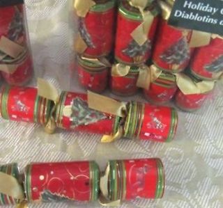   Christmas TREES TOYS Red Green Crackers Poppers set 32pc 6 4 BOXES