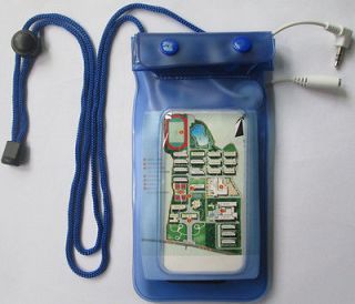 NEW Blue Waterproof iPhone 4/5 Bag Case Cell Phone iPod Touch 5 Swim 