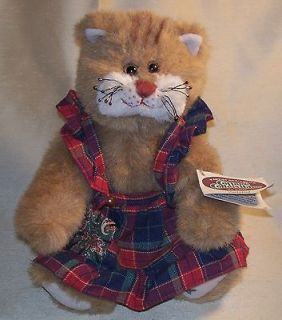   ADORABLE 12 INCH GOLDEN PLUSH KITTY CAT ~ COTTAGE COLLECTIBLES BY GANZ