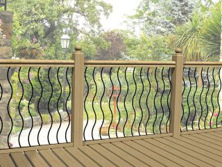   garden decking railing panels / patio rails / steel balustrade fencing