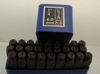 5MM 3/32 Letter Punch Stamp Set Metal Steel Ha​nd A Z NEW PLASTIC 