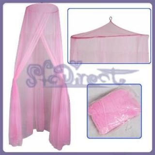 PINK MESH PRINCESS BED CANOPY MOSQUITO NET NEW
