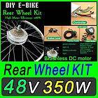 48V 350W R Wheel EBike Scooter Brushless Hub Motor Outdoor 26inch By 