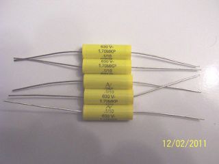 Lot of 10 Metalized Poly Capacitors .1uF 630V 10% AXIAL for Tube 