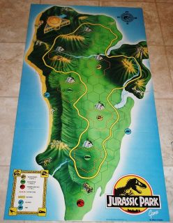 1992 Jurassic Park Board Game Replacement Game Board with Visitors 