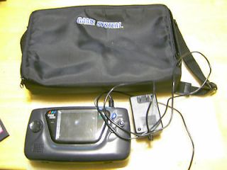 Sega Game Gear Black Handheld System USED WITH CASE AND 1 GAME WORKS 