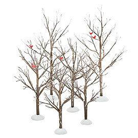 Newly listed Dept 56 Snow Village Bare Branch Trees Set Of Six 52623