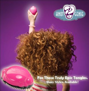Teeny Knot Genie (Fairy Pink) Hair Detangling Brush Untangles Detangle 