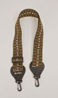 BANJO STRAP WOVEN NYLON WITH SOLID LEATHER ENDS QUALITY MADE IN USA