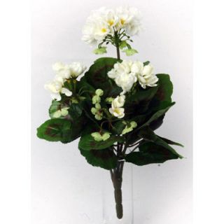 Artificial Geranium Cream White 30cm silk flowers