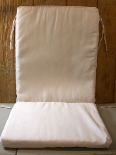 Outdoor Patio Chair Cushion Sets ~ White Hi Back ~ 24.5 x 52. x 2 