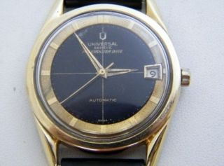   UNIVERSAL Geneve Polerouter 14k gold top Recently serviced WATCH