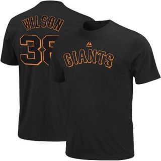   Brian Wilson San Francisco Giants #38 Youth Player T shirt   Black