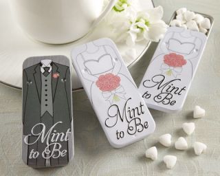   to Be Bride or Groom Slide Mint Tins with Heart Mints Wedding Favor
