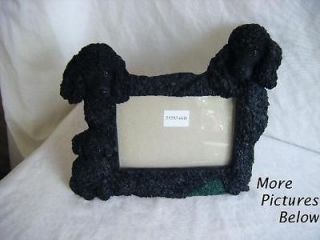 Black Poodle Dog Puppy Pet Family Picture Frame Home Table Shelf Bed 