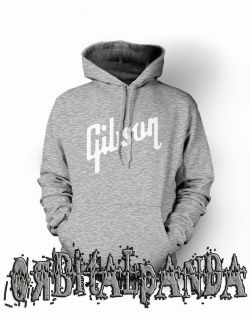 Grey Hoodie with White GIBSON Logo   Les Paul SG 335 Dove Guitar