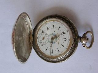 Antique silver pocket watch Monopole ,for Ottoman Turkish market c1880 