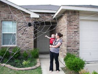 20 Almost GIANT Spider Web Rope Halloween House Prop Gemmy inflatable 