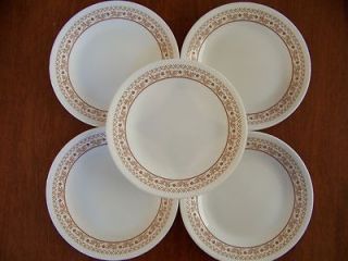   gold white flowers vintage Corning Ware replacement 6 dessert plates