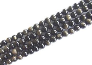 Golden obsidian Gemstone natural Beads 16 6mm 8mm 10mm 12mm 14mm 16mm 