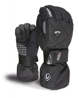 LEVEL FLY Snowboard Gloves w/ Biomex Wrist Guard   Black   12/13