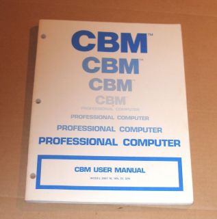 RARE Commodore CBM 2001 16, 16N, 32, 32N User Manual  
