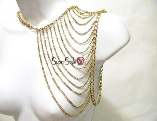   Layer Body Chain Shoulder Design Fashion Jewelry Necklace Belly Dance