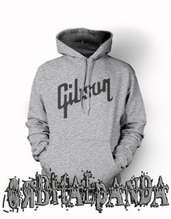 Grey Hoodie with Black GIBSON Logo   Les Paul SG 335 Dove Guitar