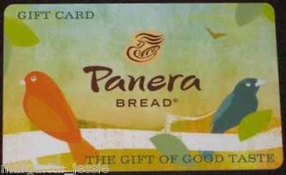 PANERA BREAD BIRDS COLLECTIBLE GIFT CARD NO VALUE NEW 2012