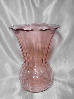 pink depression glass vase in Depression