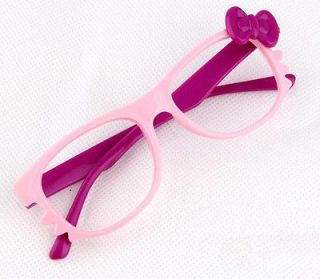 Lovely Cute Nerd Style Kids Size Glass Frame Pink/Purple W/Purple 