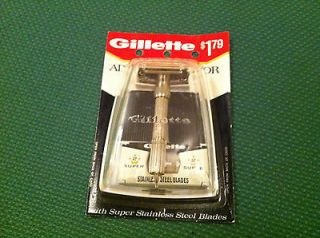 NOS Gillette Slim adjustable 1 9 Safety Razor Vintage M1 1967 Double 