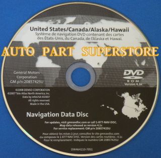 GM GMC GPS Navigation Disc CD 20857425U version 4.1c