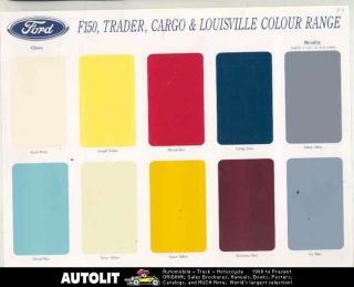 1990 Ford F150 Trader Cargo Louisville Truck Paint Colors Brochure 