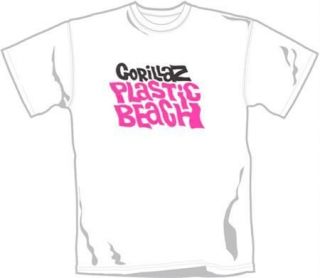 Gorillaz Plastic Beach Mens T Shirt   New & Official In Sealed Bag 