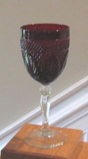 red water goblets in Glassware