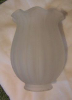 Frosted Tulip Shape Glass Lamp Globe Shade 2