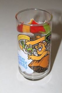 THE GREAT MUPPET CAPER 1981 McDonalds Kermit and Fozzie Promo Glass