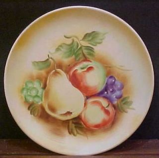 Lefton China hand painted pear apple grape vintage wall plate