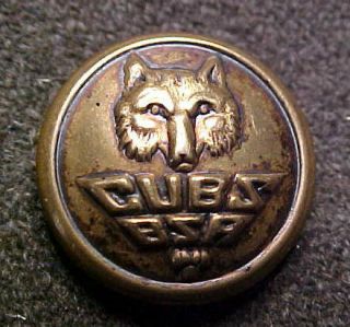 RARE OLD EARLY CUBS BSA 9/16 BUTTON MARKED SWEET ORR UNIFORMS DATE 