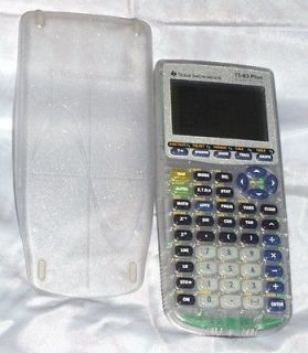   Instruments CLEAR Translucent TI 83 Plus Graphic Calculator & Cover