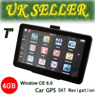   CAR GPS SAT NAV WINCE6.0 4GB POI SPEEDCAM FM 3D FREE UPDATE UK EU MAPS