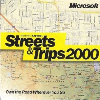 MS Streets & Trips 2000 PC CD plan driving directions