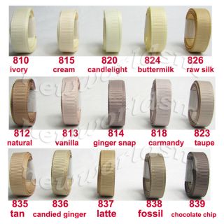  9mm Wholesale Roll Ivory Tan Cream Grosgrain Ribbon 1/8 1/4 3/8inch
