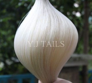 Original White Horse Show Tail Hair Extension 3/8Lb 28 30 AQHA W2S w 