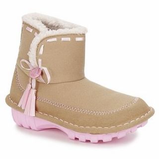 Girls crocs Crocasally Ankle Boot, Natural/Bubble​gum C10