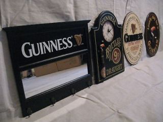 Guinness Pub Package Includes Mirror, Clock and 2x 3D Wood Pub Bar 