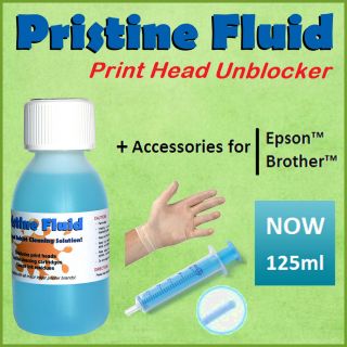 Unblock print head nozzle for Epson Brother. Printer cleaner flush 