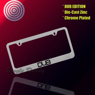   Fit Chrome DUB Die Cast Zinc License Plate Frame (Fits Hummer H3
